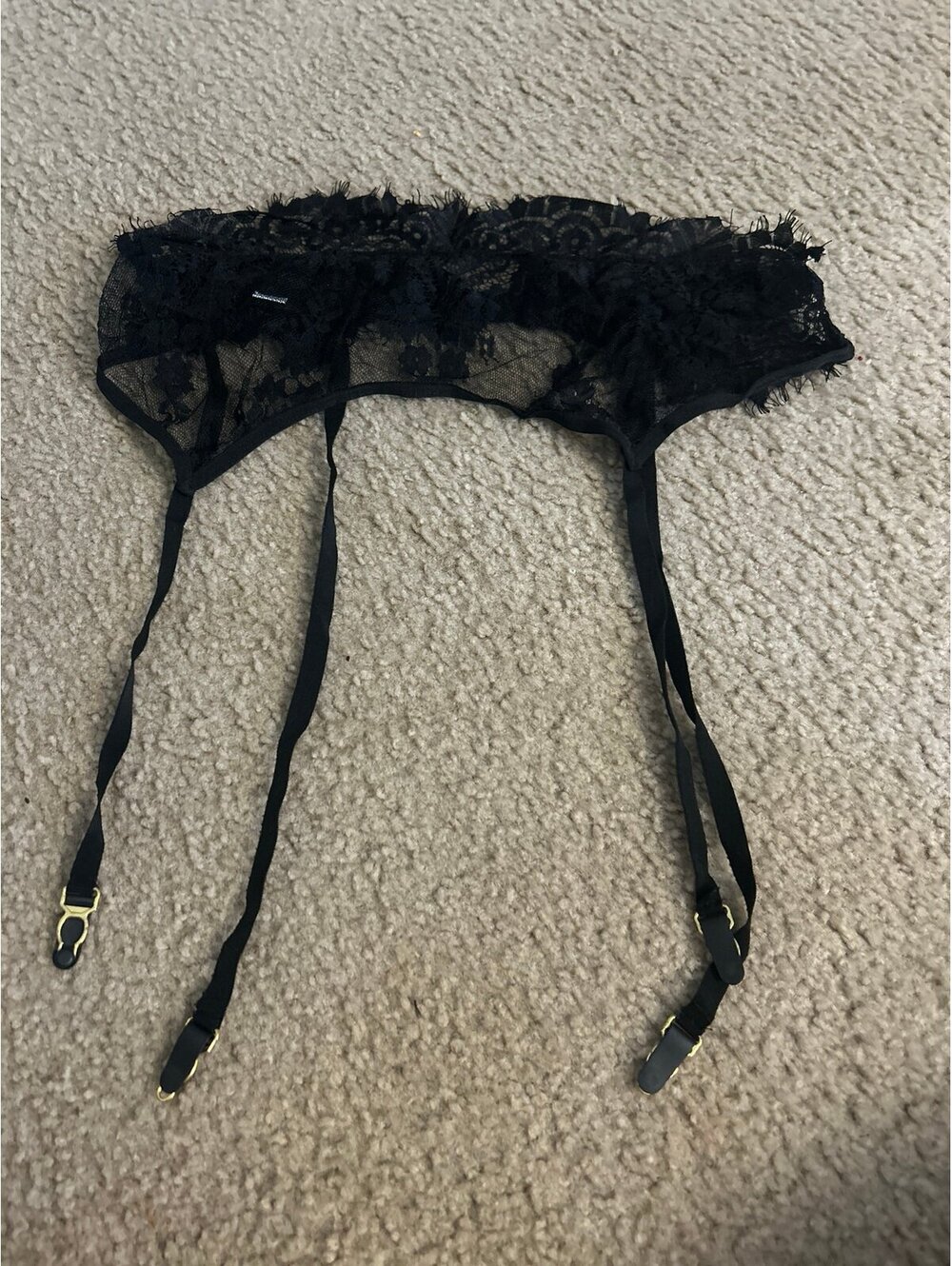 C274 Garter Belt woman black small /medium size unused
